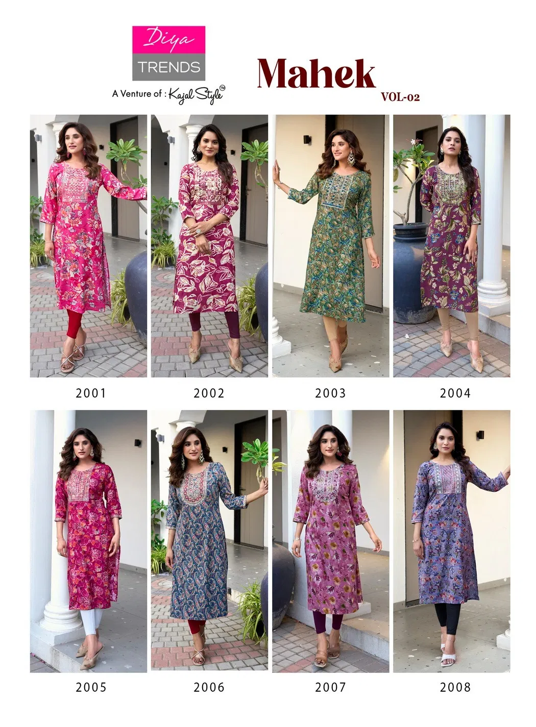 Mahek Vol 2 By Diya Trends Rayon Printed Kurti Wholesale Market In Surat
